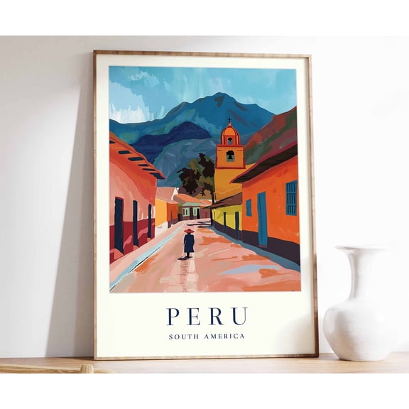 Peru Travel South American Wall Art, Unframed Paper Print