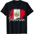 thumbnail image 1 of Peru Vintage Flag Peruvian Pride Roots T-Shirt, 1 of 3