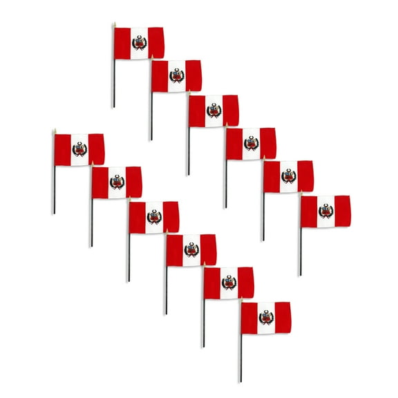 Peru flag 4 x 6 inch - 12 PK