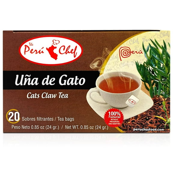 PeruChef te Ua De Gato 20 Sobres Filtrantes 24g| Cats Claw 20 Tea bags