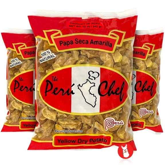 Peruchef Papa Seca Amarilla Peruana 12 oz | Yellow Dry Potato From Peru 3 Pack
