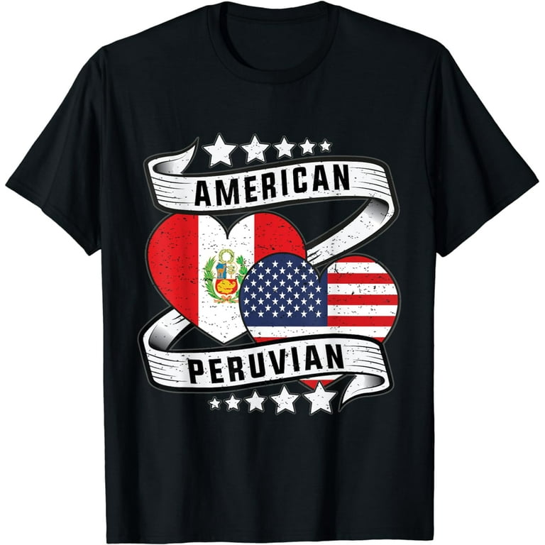 Peru Retro Flag T-Shirt Peruvian Distressed Graphic Peru Retro Flag T-Shirt Peruvian Distressed Graphic