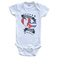 thumbnail image 1 of Peruvian Cuban Heart Flags Peru Cuba Baby Bodysuit, 6-9 months white, 1 of 4