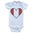 thumbnail image 1 of Peruvian Flag Baby Bodysuit - Cute Peruvian Flag Heart - Peru Baby Bodysuit, 6-9 Months White, 1 of 2