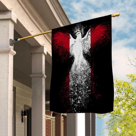 Peruvian Flag With Eagle Painting - Proud Peru House Flag (29.5x39.5) Double-Sided Decorative Polyester Indoor/Outdoor Flag