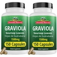 thumbnail image 1 of Peruvian Naturals Graviola Soursop Capsules 1500mg – 300 Vegan Capsules – Hojas de Guanábana – Natural Herbal Supplement from Peru for Digestion, Skin Health & Overall Wellness, 1 of 6