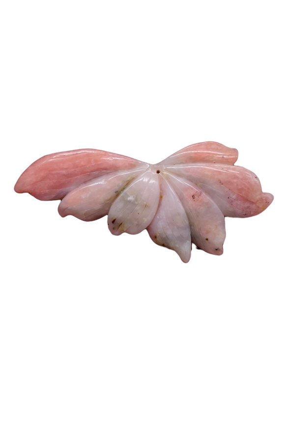 Peruvian Opal 122ct Carved Flower Pendant Bead| 40x97x7mm |Pink| 1 Pendant Bead|