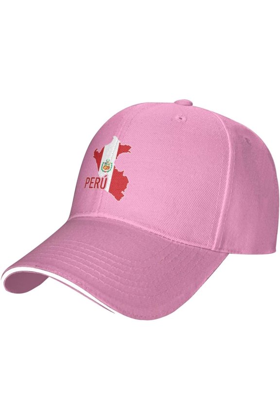 Peruvian Pride Map of Peru Hat Adult Unisex Adjustable Baseball Cap Trucker Sun Visor Outdoor Sports Cap for Men Women