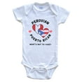 thumbnail image 1 of Peruvian Puerto Rican What's Not To Love Heart Flags Baby Bodysuit, 1 of 2