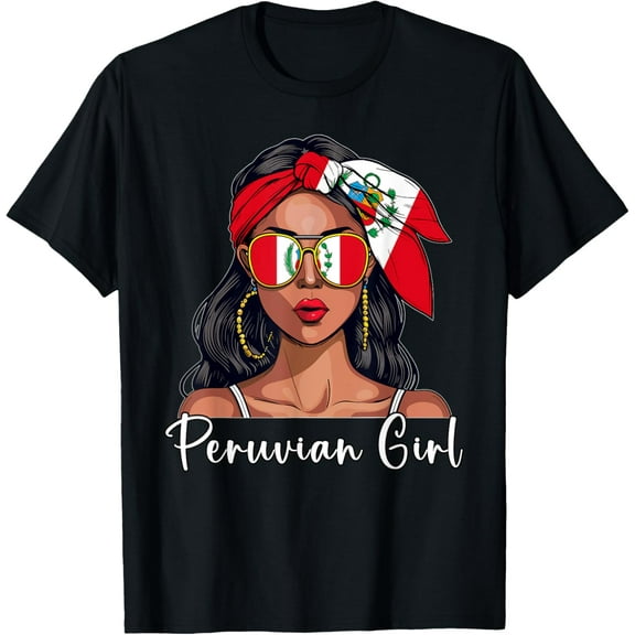 Peruvian Souvenirs Products Woman Flag Girl Peru T-Shirt