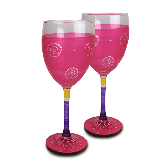 Peruvian Splendor Pink Wine Set/2