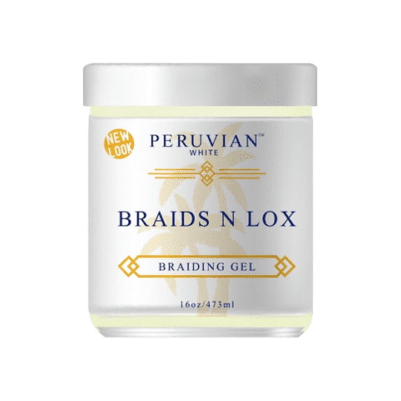 Peruvian White Braids N Lox Extra Hold Braiding Gel Vitamin E & Omega 6 16fl oz