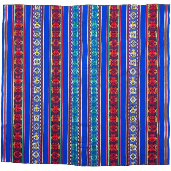 Peruvian Woven Throw Blue