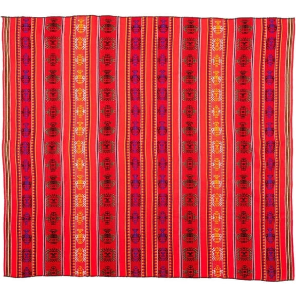 Peruvian Woven Throw Red