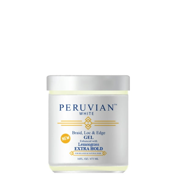 Peruvian white Braid Lemon Grass Loc and Edge Gel, 8 Oz