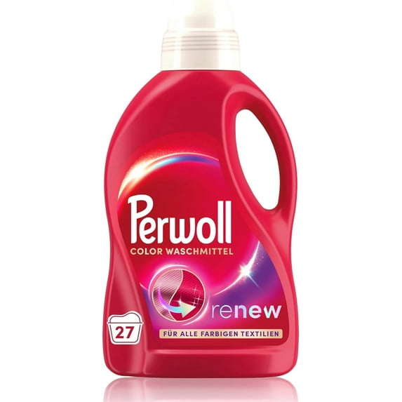 Perwoll Color Detergent (1 x 27 Wash Loads) Mild Liquid Detergent | Gently Cleans and Renews Colors and Fibers | For all Colored Textiles | Color Detergent with Triple-Renew Technology