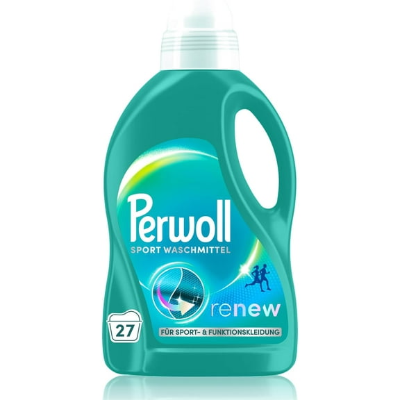Perwoll Sports Detergent (1 x 27 Wash Loads) | Gently Cleans, Removes Bad Odors & Maintains Elasticity | For Sports and Functional Wear, With Triple-Renew Technology