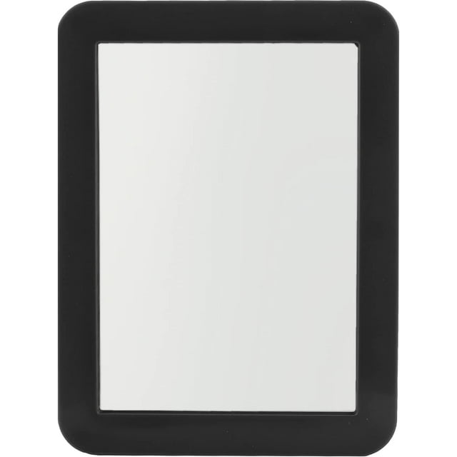 Pery Portable and Convenient Magnetic Black Selfie Mirror for Office Cabinets, Bathroom, School Lockers | 1 Pack