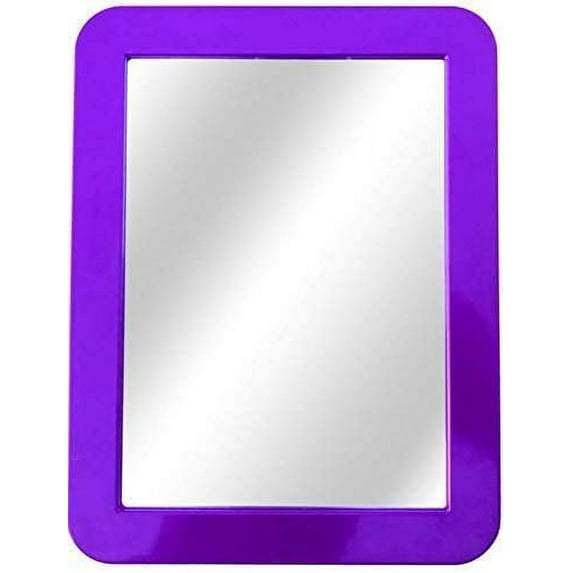 Pery Portable and Convenient Magnetic Purple Selfie Mirror for Office Cabinets, Bathroom, School Lockers | 1 Pack