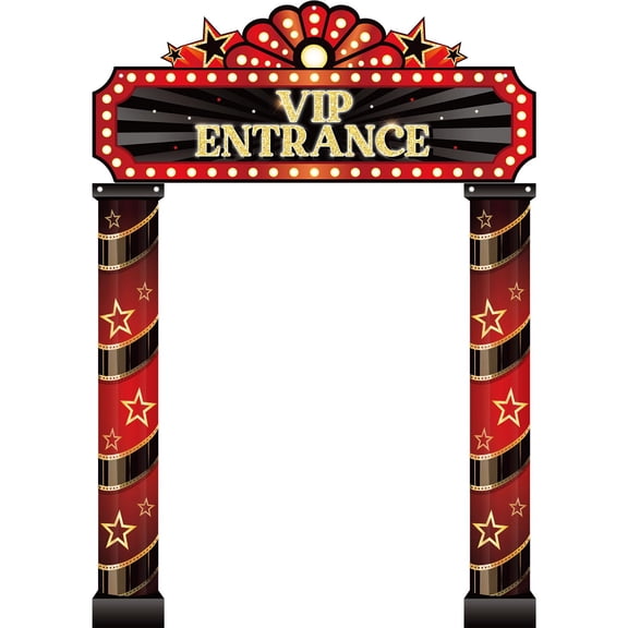 Peryiter 3 Pcs Casino Movie Night Porch Sign Banner Movie Casino Theme Party Decorations VIP Door Entrance Banner Movie Theater Welcome Porch Sign Red Carpet Party Decoration(Movie Night) C113