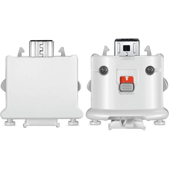 Perzomido Wii Motion Plus Adapter Video Game Accessories for Nintendo Wii, White, 2 Count