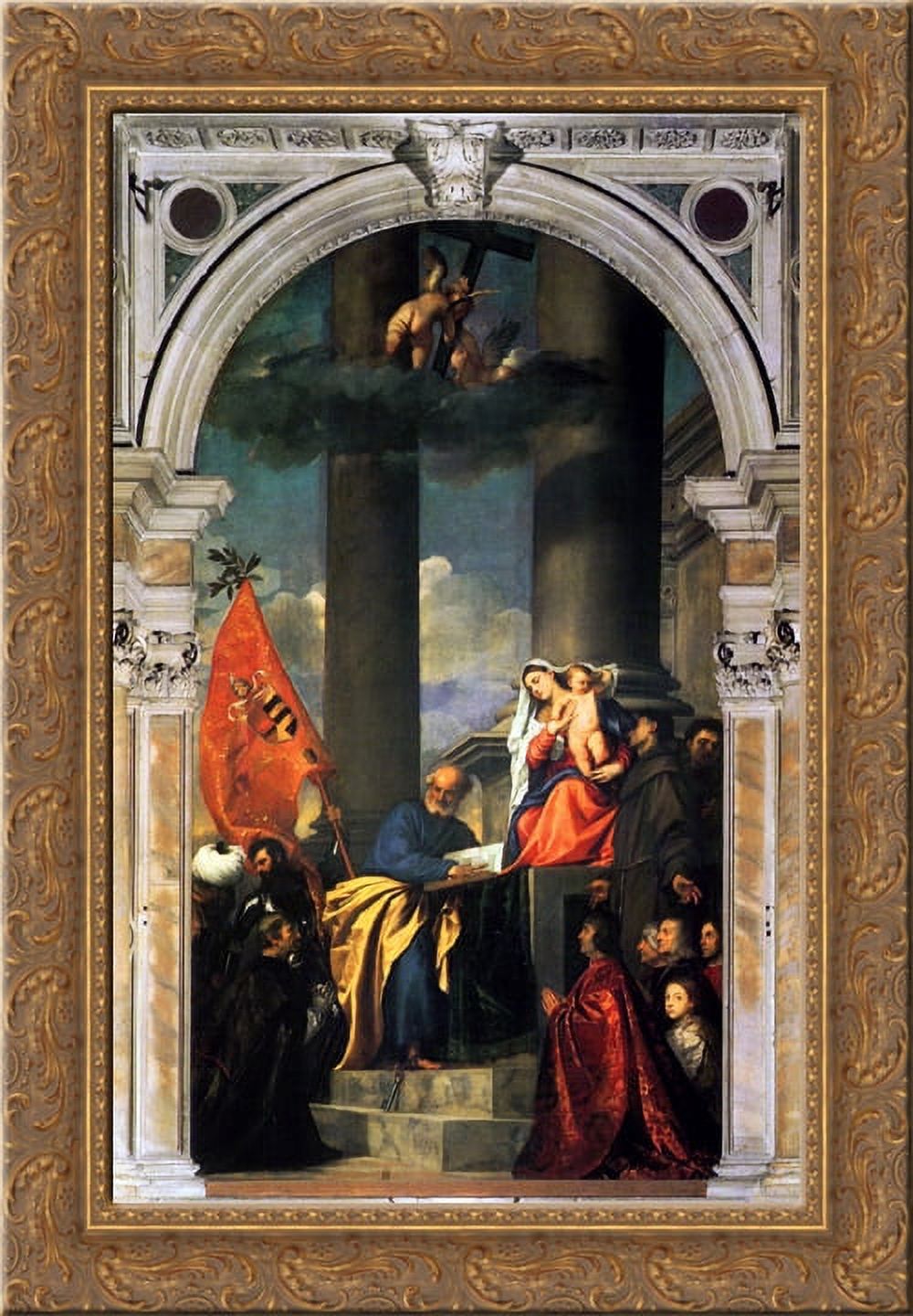 Tenture Murale Italienne Madonna Oro In Gold - Art Religieux - 26x18 Pouces - Neuve