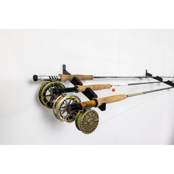 Pesca Innovations Fishing Rod Holder, Wall Mount, Horizontal, 3-Rod Orange