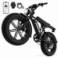 thumbnail image 1 of Pescroa Electric Bike for Adults, 750W Motor, 20"x4" Fat Tire, 28MPH Pedal-Assist Mode, E Mountain Bike, 48V/15AH , Tested to UL2849 Standard by SGS, 1 of 9