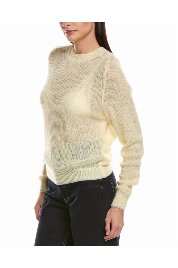 womens Alpaca & Wool-Blend Knit Sweater, 38, Yellow