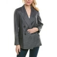 thumbnail image 1 of Peserico womens  Linen & Wool-Blend Jacket, 42, Blue, 1 of 3
