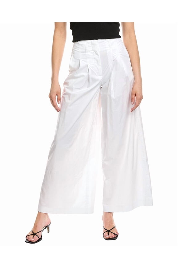 womens Pleated Pant, 44, White