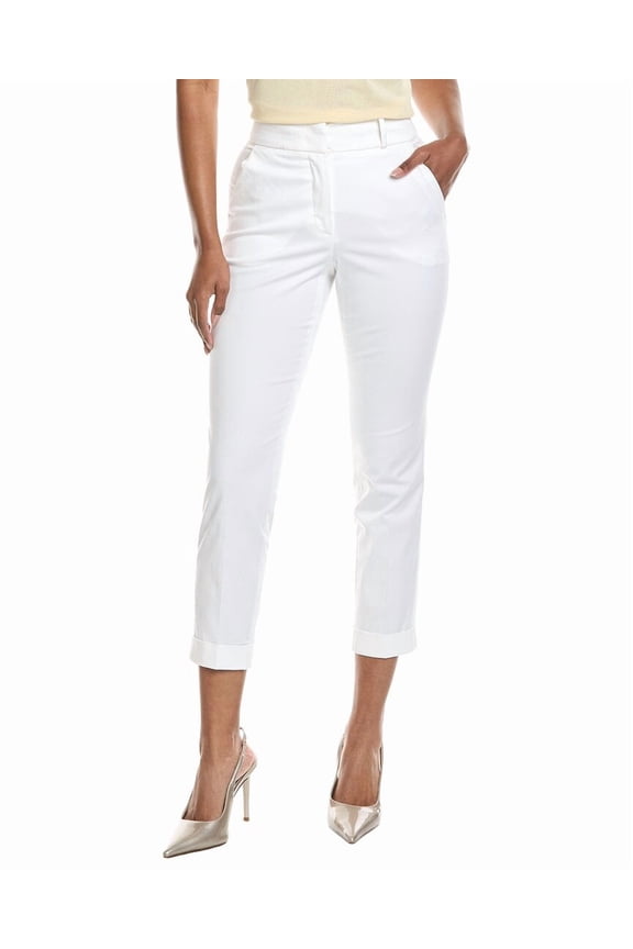 womens Tailored Crop Pant, 48, White