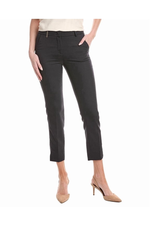 womens Wool-Blend Pant, 40, Blue