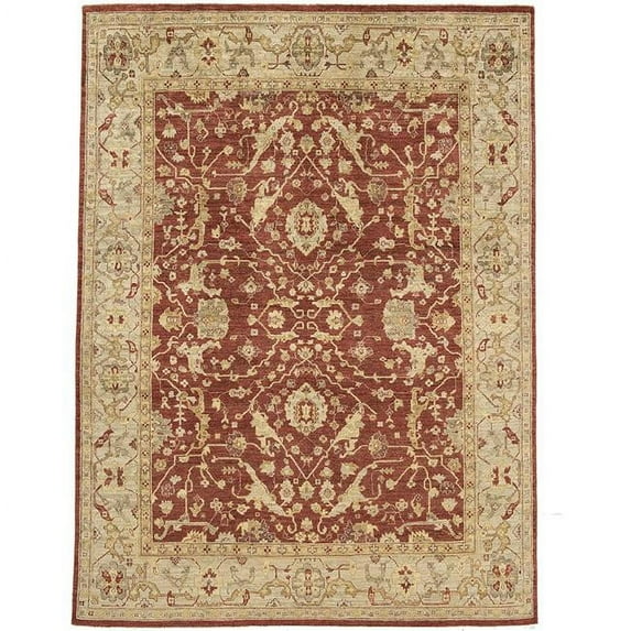 Peshawar Farahan Red & Cream Area Rug - 12 x 15 ft.