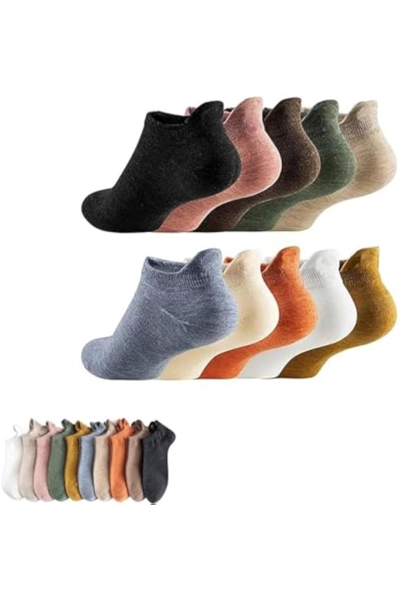 Peshoriadm Sock, Four Seasons Cartoon Embroidered Face Socks, Athletic Running Cute Ankle for Men Women(10PCS)