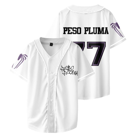 Peso Pluma 3D Baseball Uniform Streetwear Women Man Musician Fashion Casual