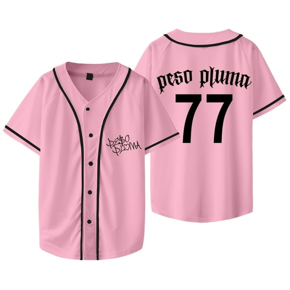 Peso Pluma 77 Jersey Exodo Tour Merch Baseball Jacket Women Men Fashion Casual Short Sleeve T-shirts