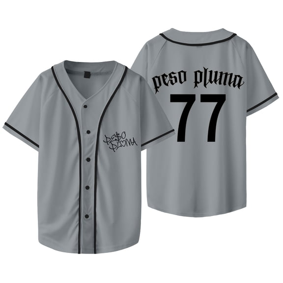 Peso Pluma 77 Jersey Exodo Tour Merch Baseball Jacket Women Men Fashion Casual Short Sleeve T-shirts