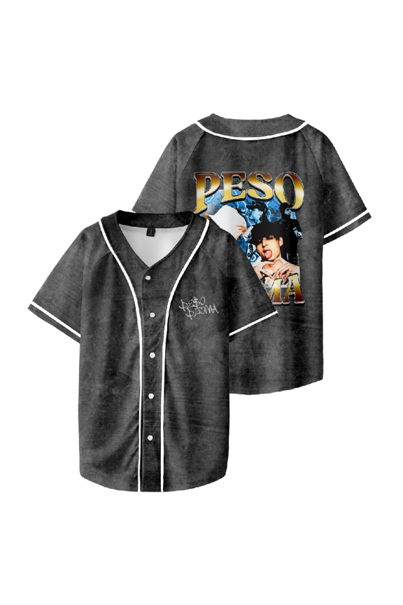 Peso Pluma Baseball Jersey Shirt Doble PP World Tour Merch Baseball Uniform Women Men Short Sleeve Top