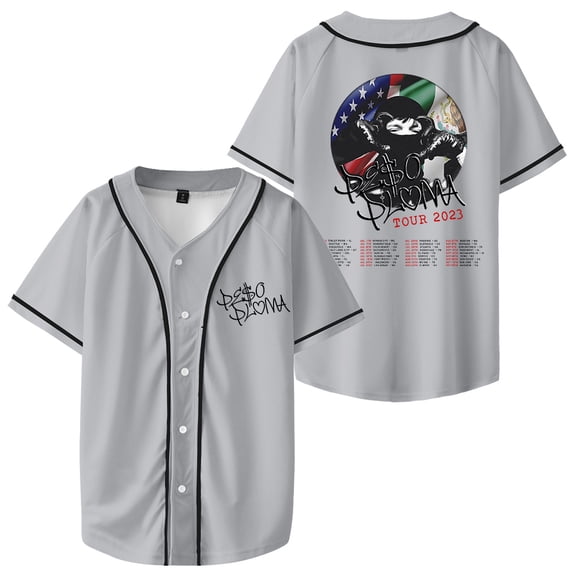 Peso Pluma Baseball Uniform Streetwear Women Man Fashion Casual Musician Harajuku