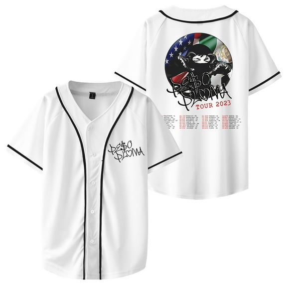 Peso Pluma Baseball Uniform Streetwear Women Man Fashion Casual Musician Harajuku