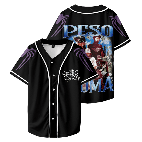 Peso Pluma Baseball Uniform Streetwear Women Man Fashion Harajuku Casual Musician