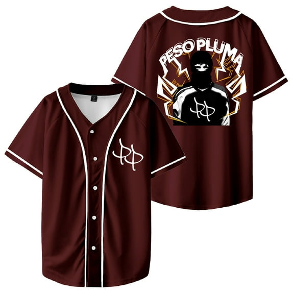 Peso Pluma Baseball Uniform Streetwear Women Men Musician Fashion Casual Harajuku