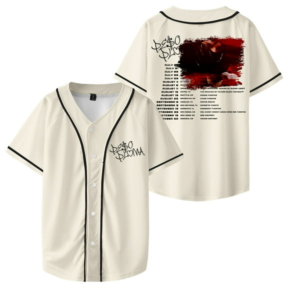 Peso Pluma Baseball Uniform Streetwear Women Men Musician Fashion Casual