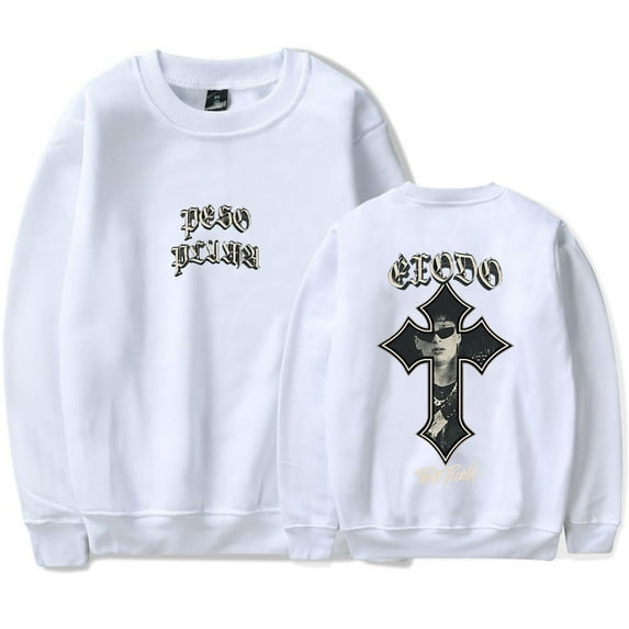 Peso Pluma Cross Sweatshirts Exodo Tour Merch Clothes Women Men Fashion Casual HipHop Long Sleeve Streetwear