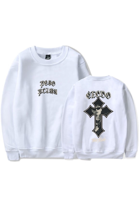 Peso Pluma Cross Sweatshirts Exodo Tour Merch Clothes Women Men Fashion Casual HipHop Long Sleeve Streetwear