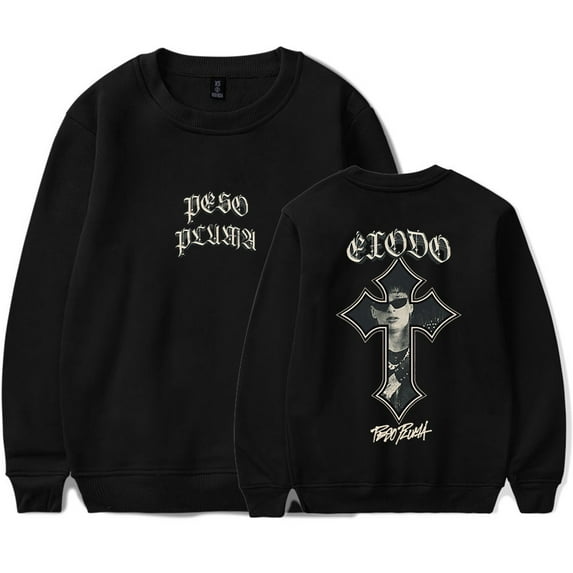 Peso Pluma Cross Sweatshirts Exodo Tour Merch Clothes Women Men Fashion Casual HipHop Long Sleeve Streetwear