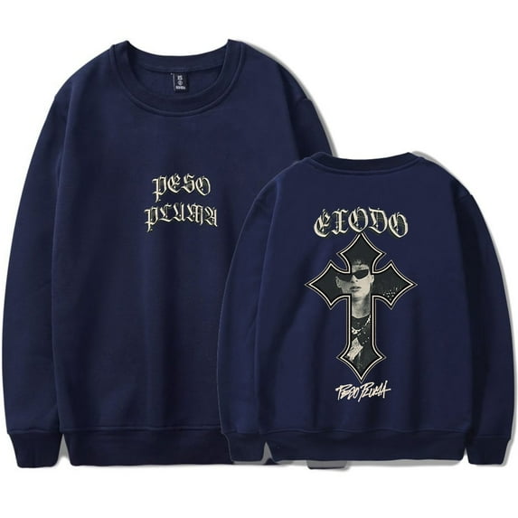 Peso Pluma Cross Sweatshirts Exodo Tour Merch Clothes Women Men Fashion Casual HipHop Long Sleeve Streetwear