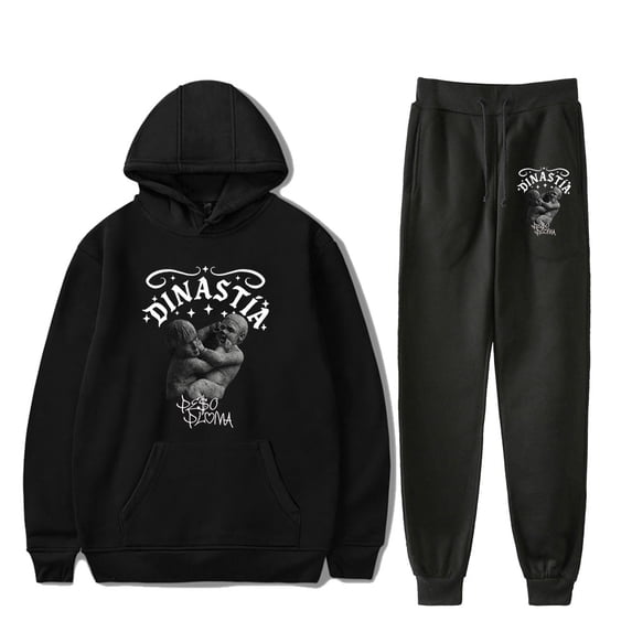 Peso Pluma DINASTÍA Album Merch Print Hoodie Jogger Set – Unisex 2-Piece Fashion Pullover Sweatshirt & Pants for Music Fans Support