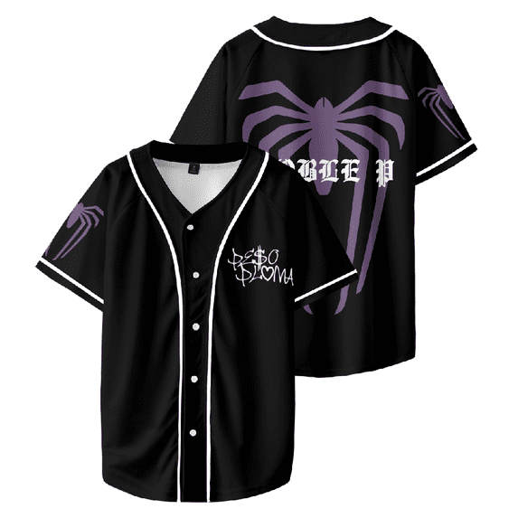 Peso Pluma Doble P Merch Baseball Jersey Shirt Baseball Uniform Women Men Short Sleeve Top